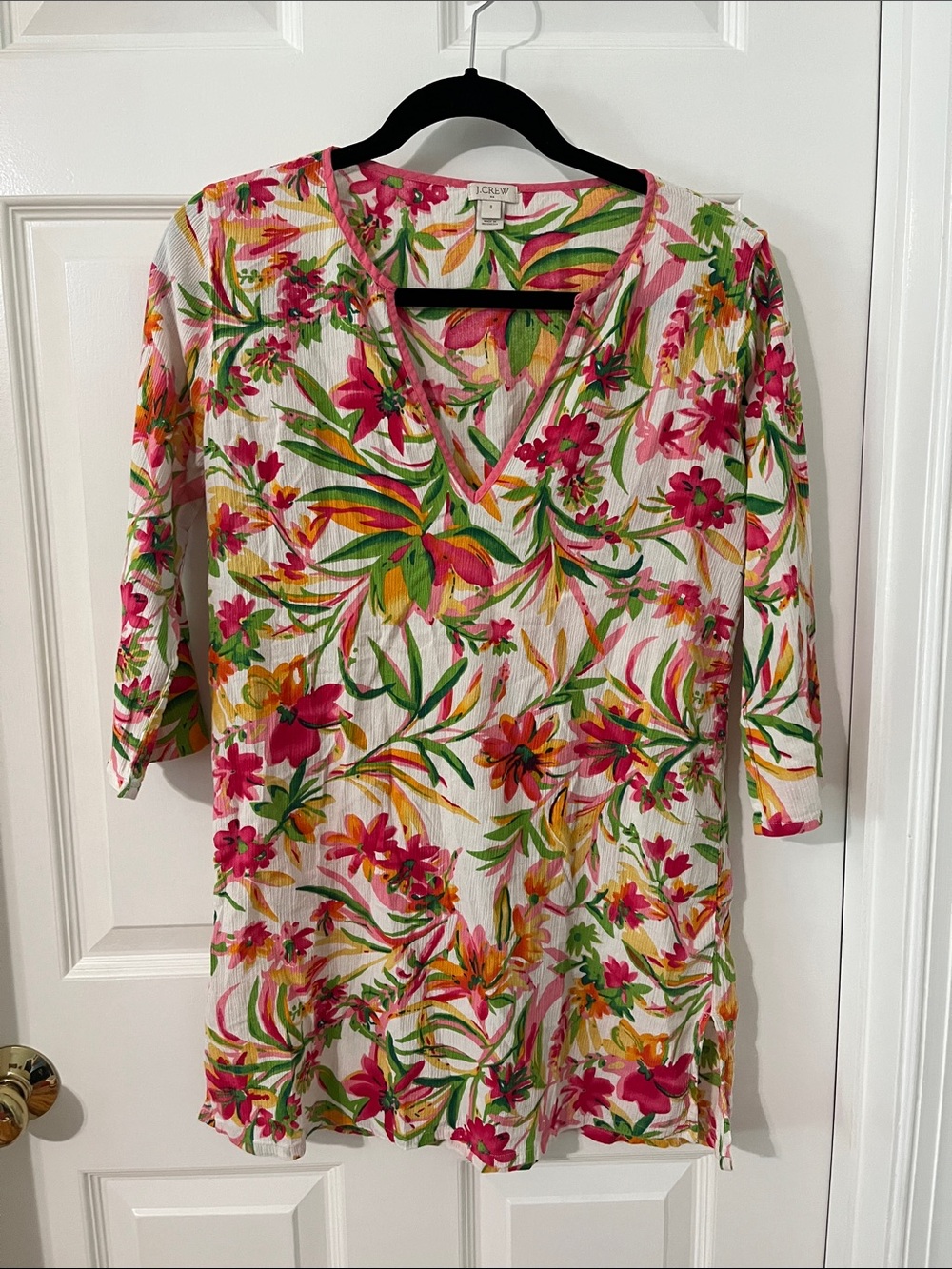 Jcrew Colorful Floral Coverup Mini Dress Size Small